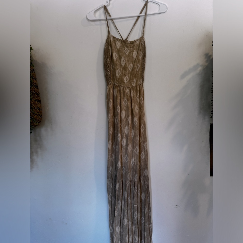 Universal Thread tan spaghetti strap maxi dress